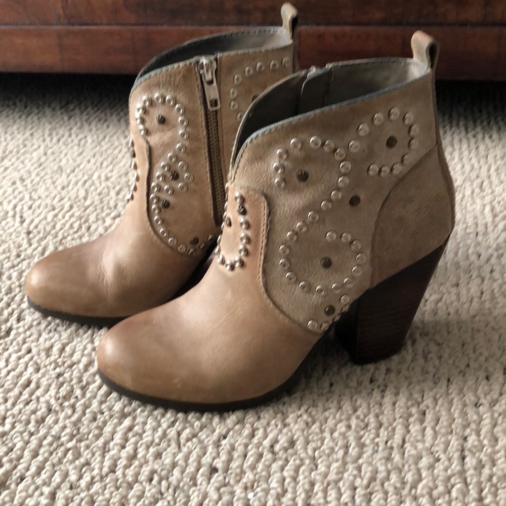 Studded ankle booties